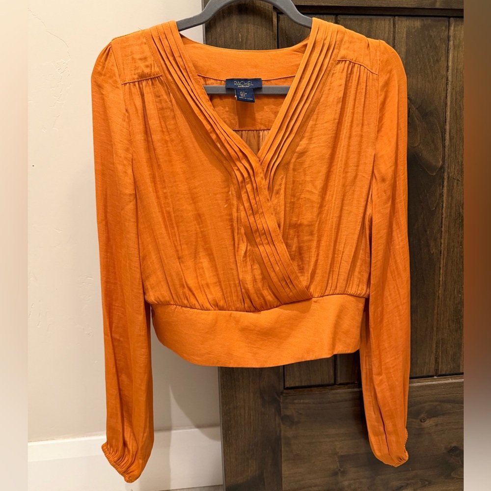 RACHEL Rachel Roy Vibrant Orange Blouse